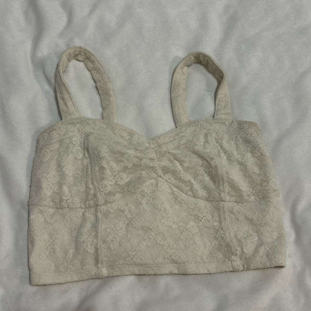 Elegant Cream Lace Women's Bag